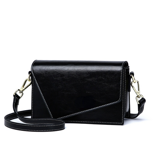 Genuine leather women's messenger bags geometric shape small square bag shoulder purse crossbody