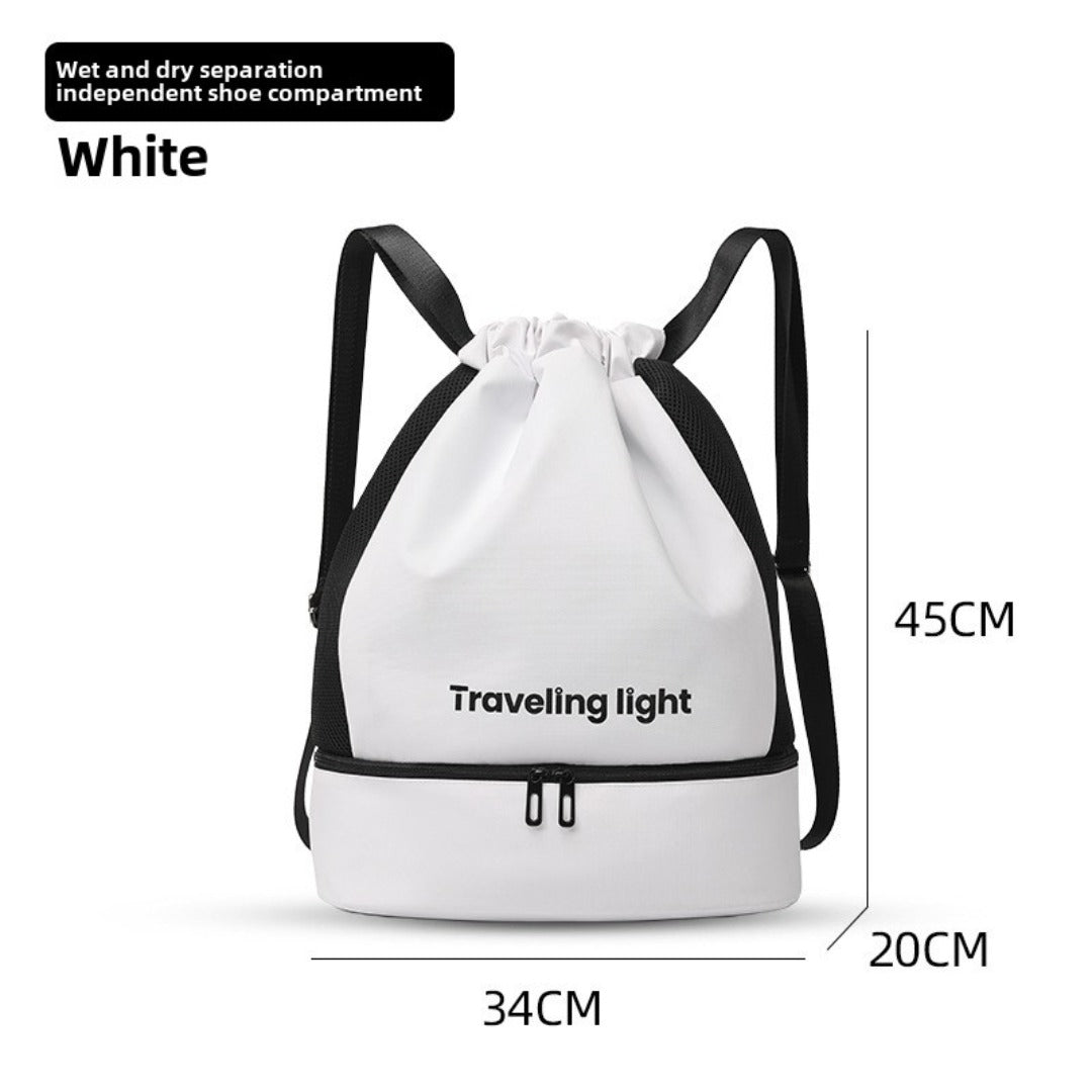 Sports fitness backpack, wet and dry separation swimming backpack purse, short trip waterproof portable backpack