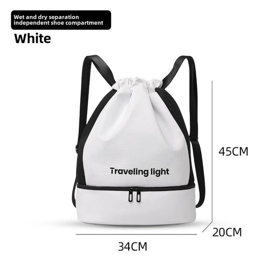 Sports fitness backpack, wet and dry separation swimming backpack purse, short trip waterproof portable backpack