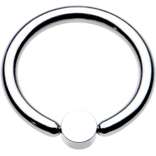 12G 1/2 Aqua Faux Opal 4mm Disc BCR Captive Ring