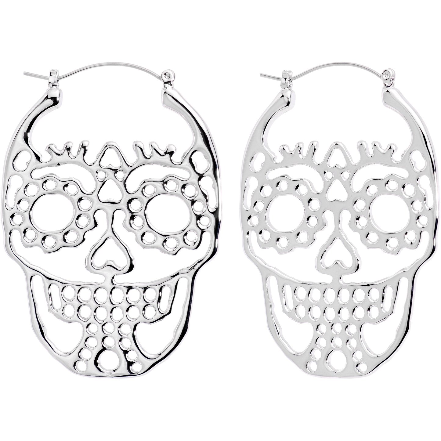 Sugar Skull Cutout Tunnel Plug Earrings