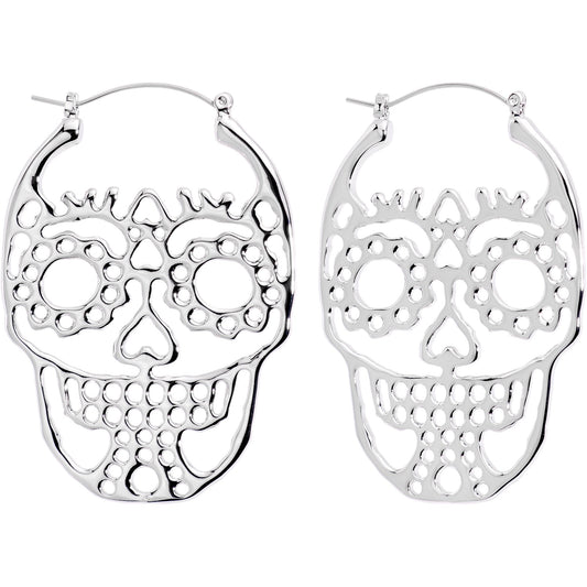 Sugar Skull Cutout Tunnel Plug Earrings