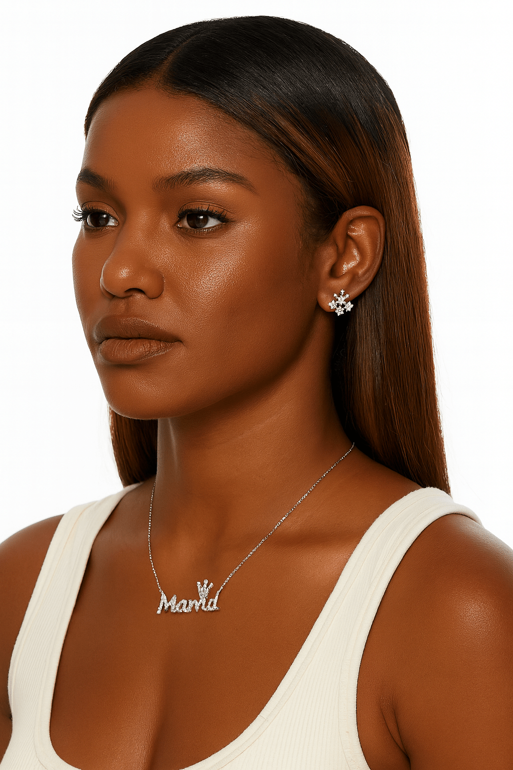 Gold Dipped CZ Crown MAMA Necklace – Sparkling Cubic Zirconia Pendant | Lead & Nickel Safe Jewelry
