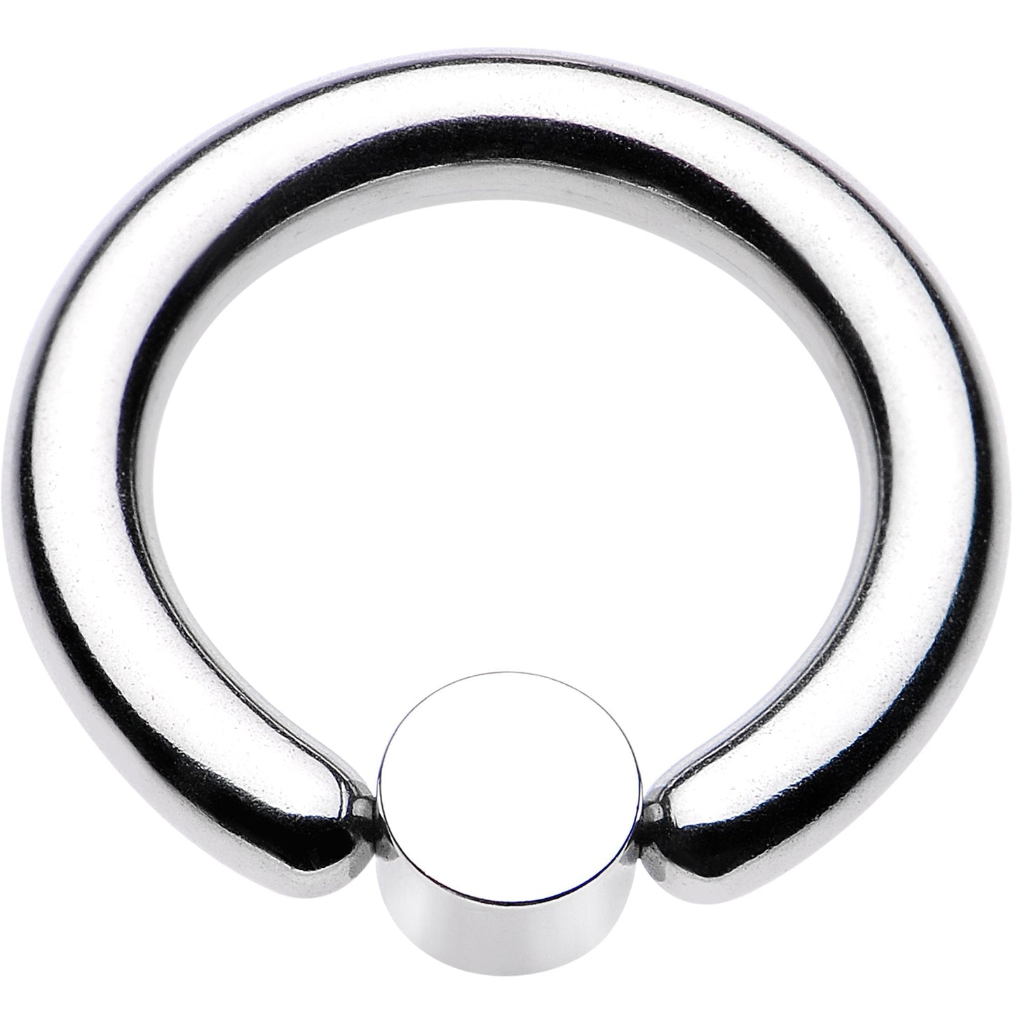 8G 1/2 Clear Gem 5mm Disc BCR Captive Ring