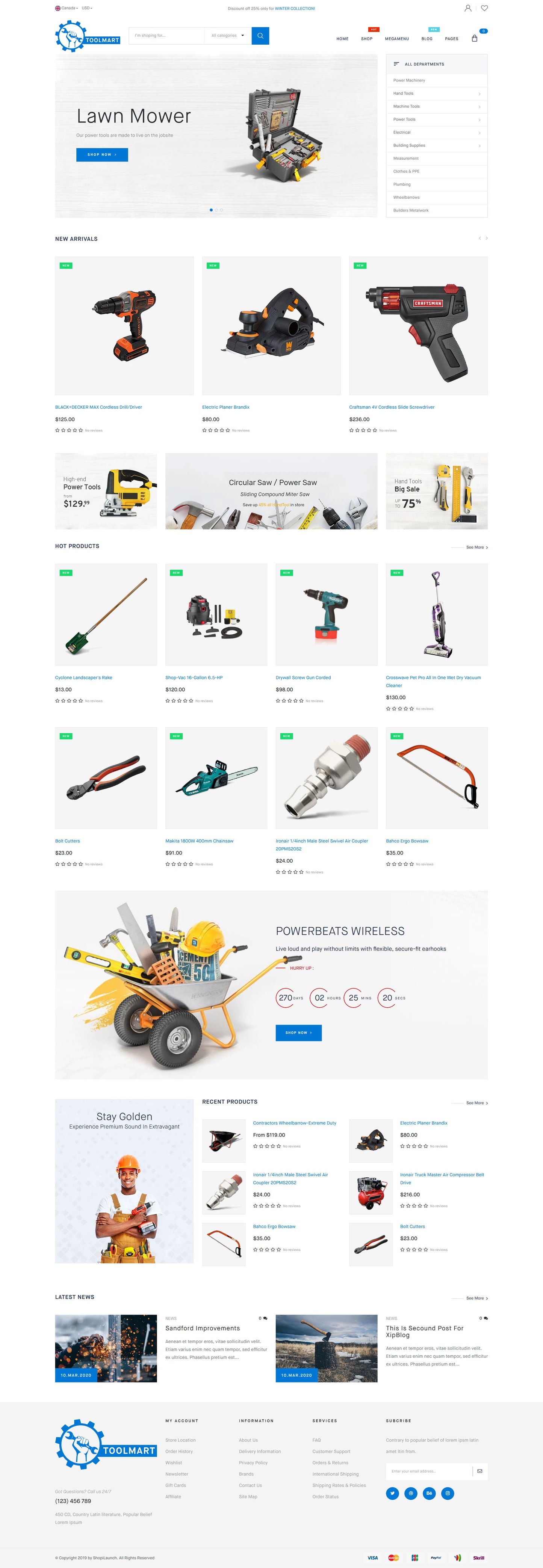 Shopify Theme - Toolmart