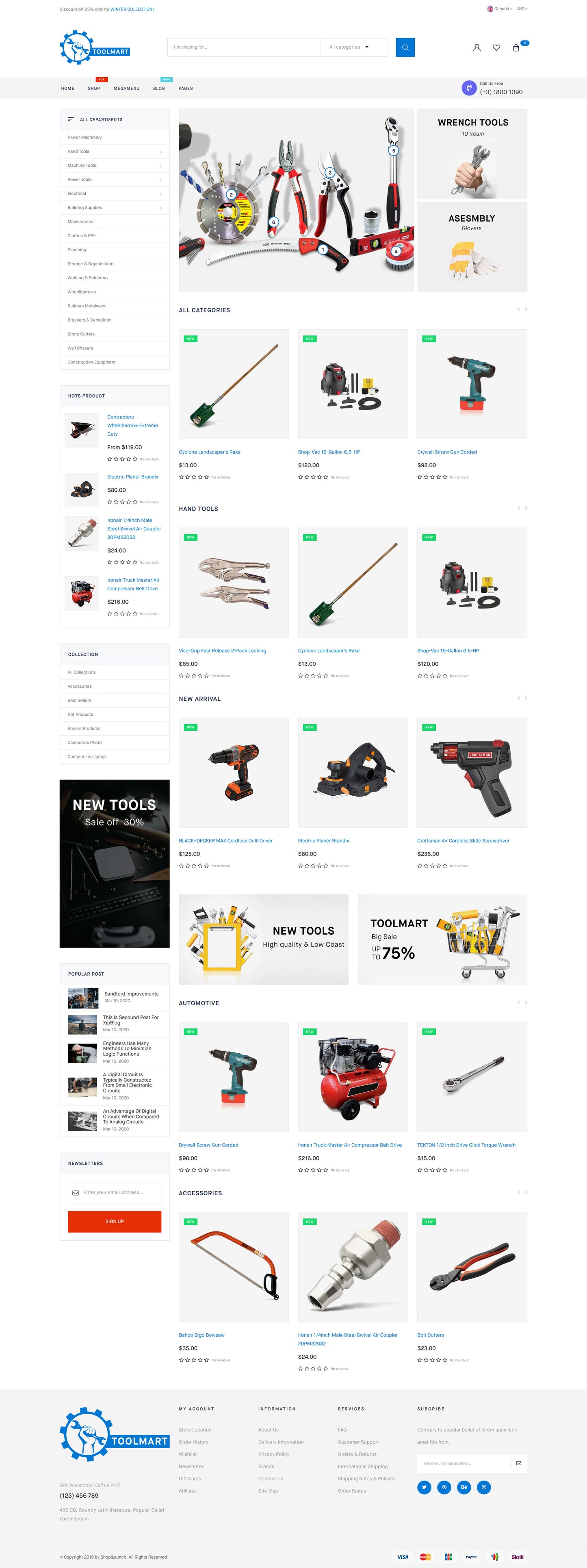 Shopify Theme - Toolmart