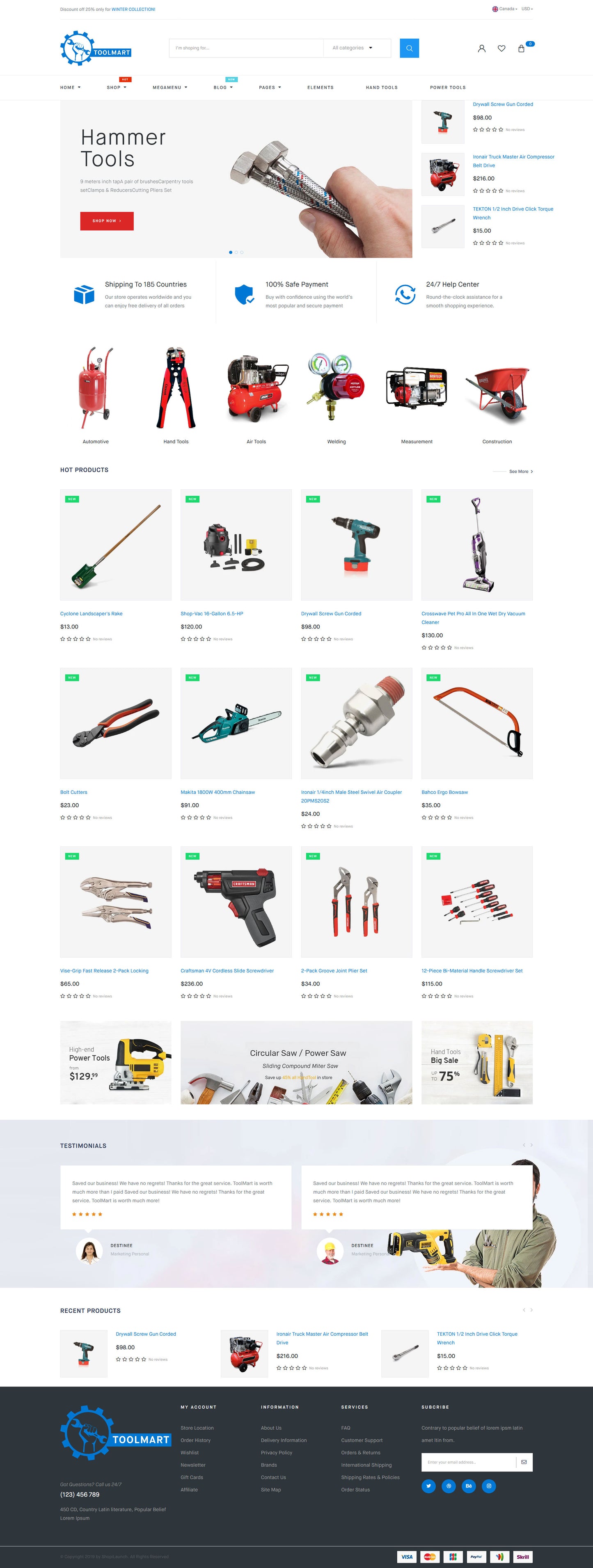 Shopify Theme - Toolmart