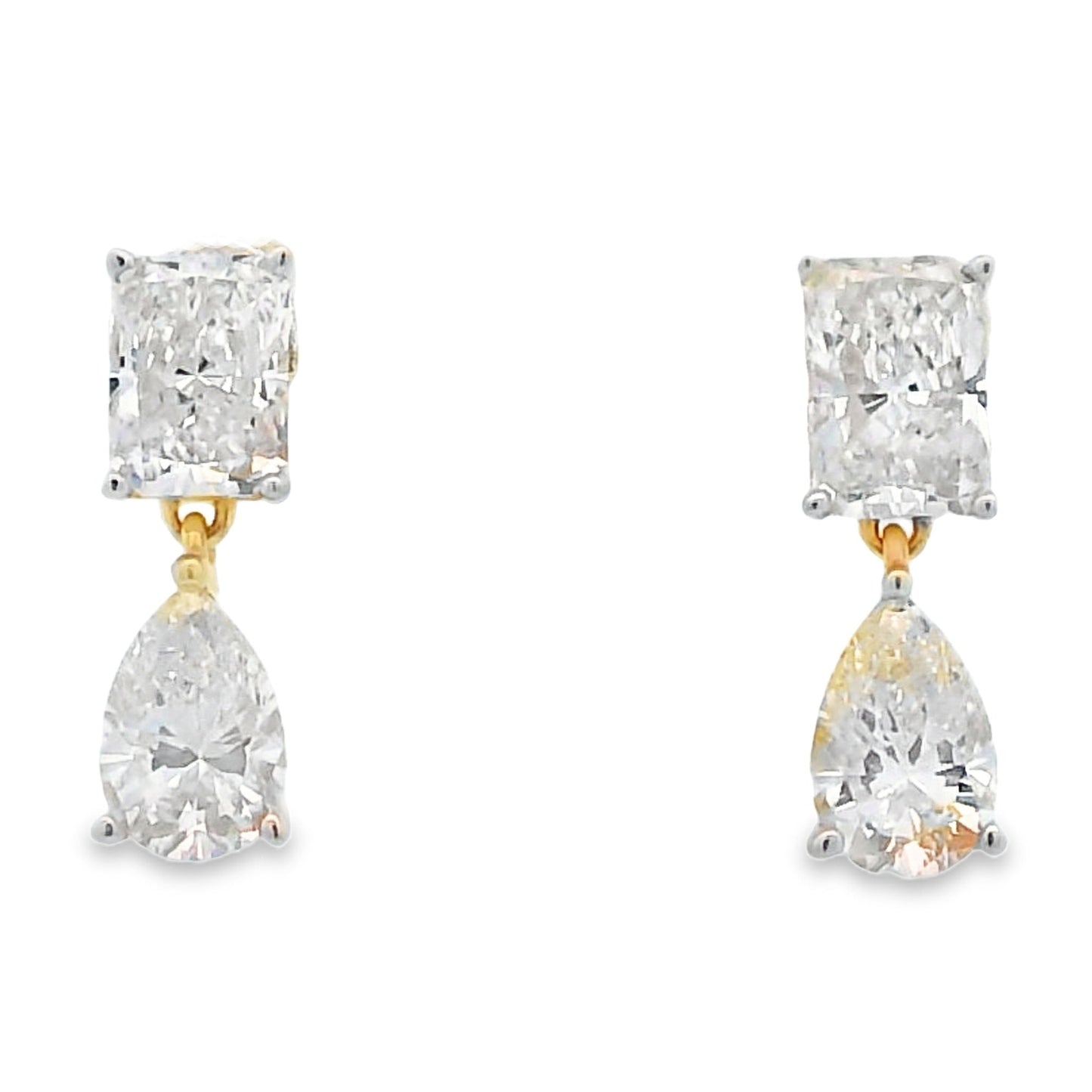 2.50ct Lab Grown Diamond Earrings 14KT Yellow Gold