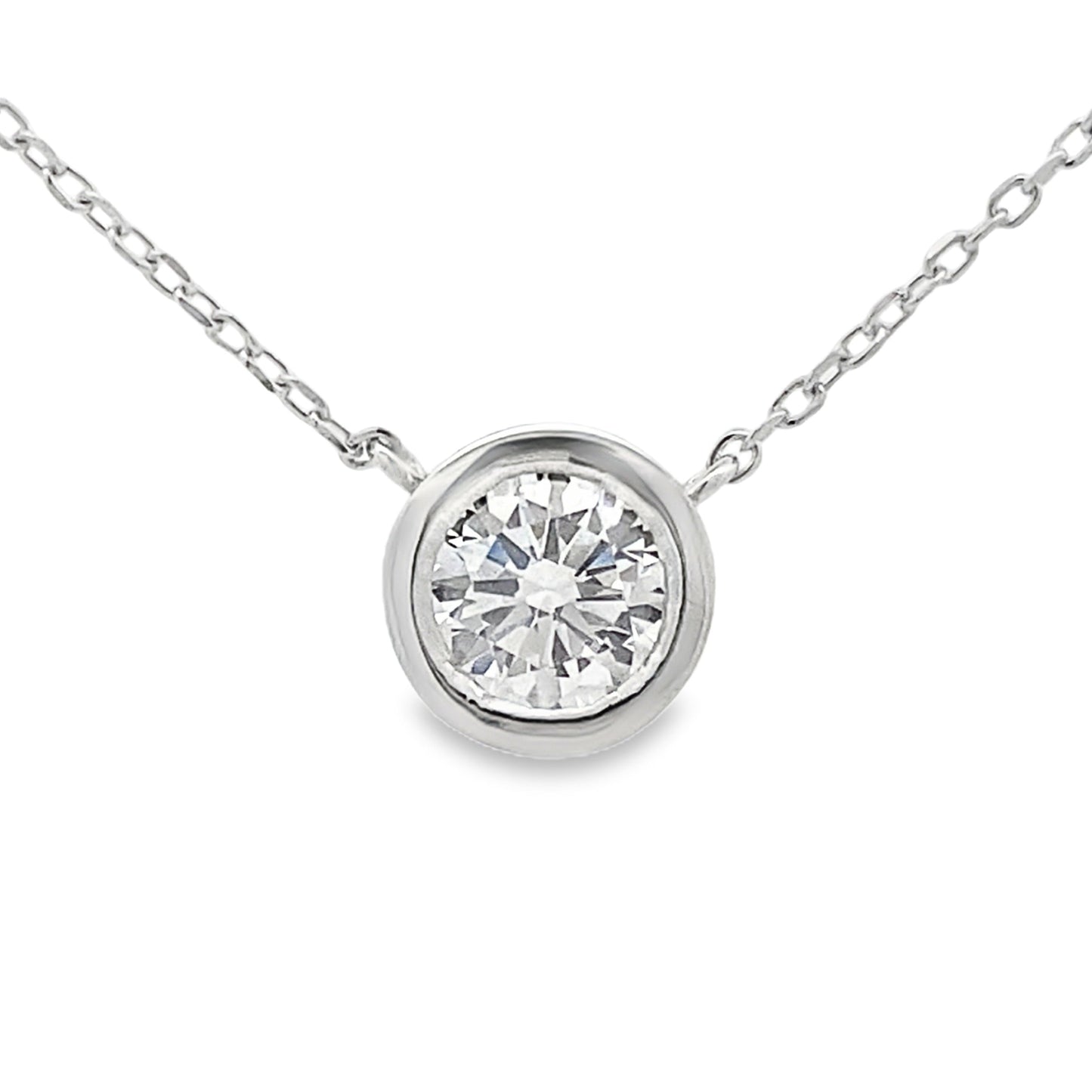1.00ct Lab Grown Diamond Pendant Sterling Silver