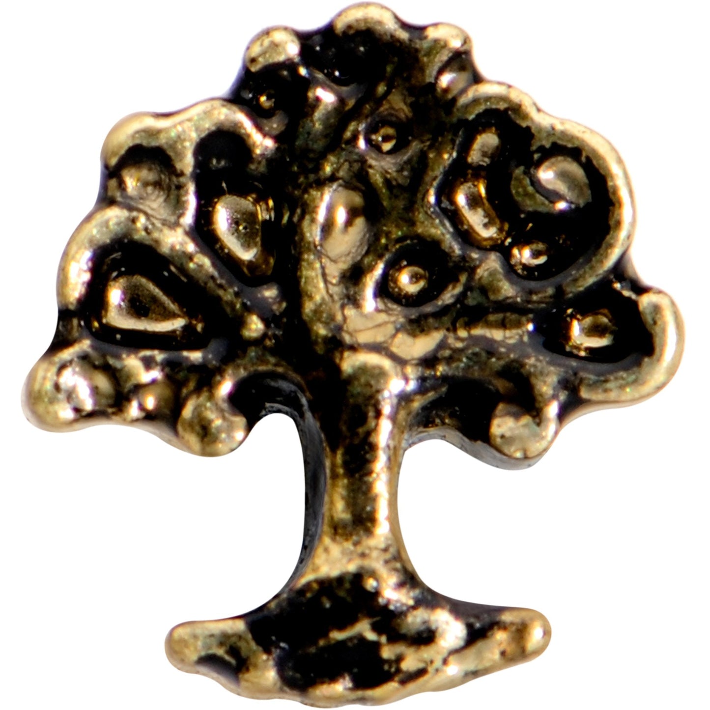 16G 1/4 Gold Tone Ancient Tree of Life Tragus Cartilage Earring