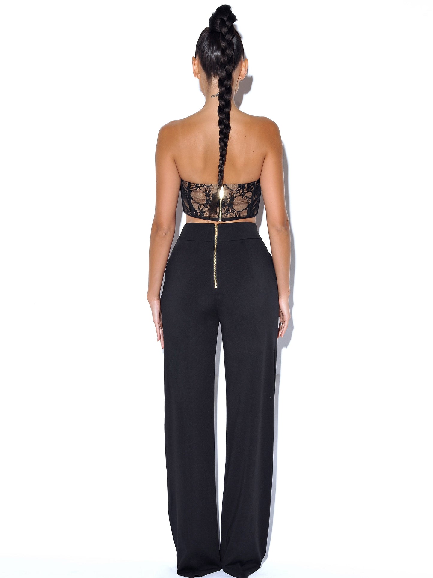 New Romantics Black Lace Corset Top