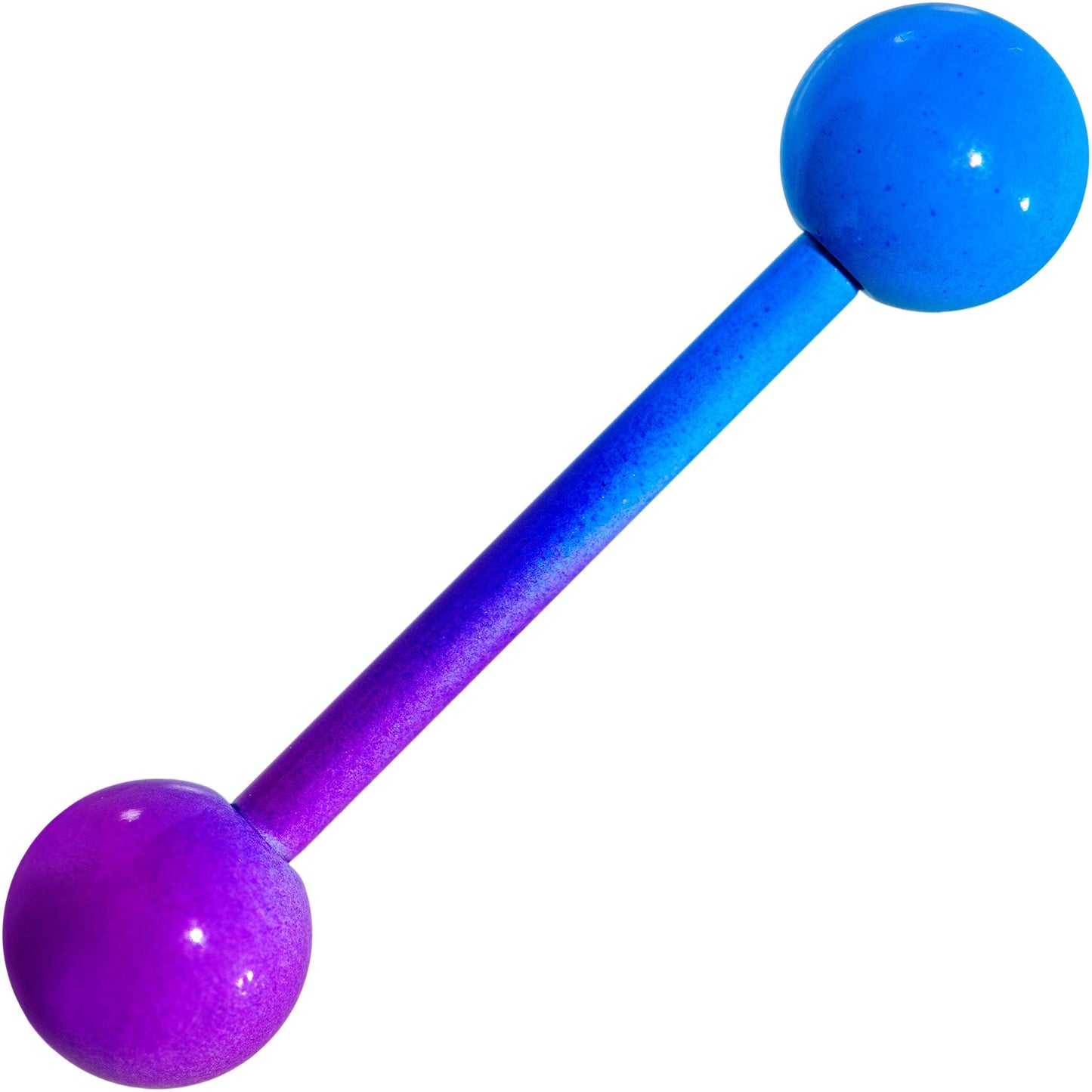 Color Plated Purple Blue Fade Barbell Tongue Ring