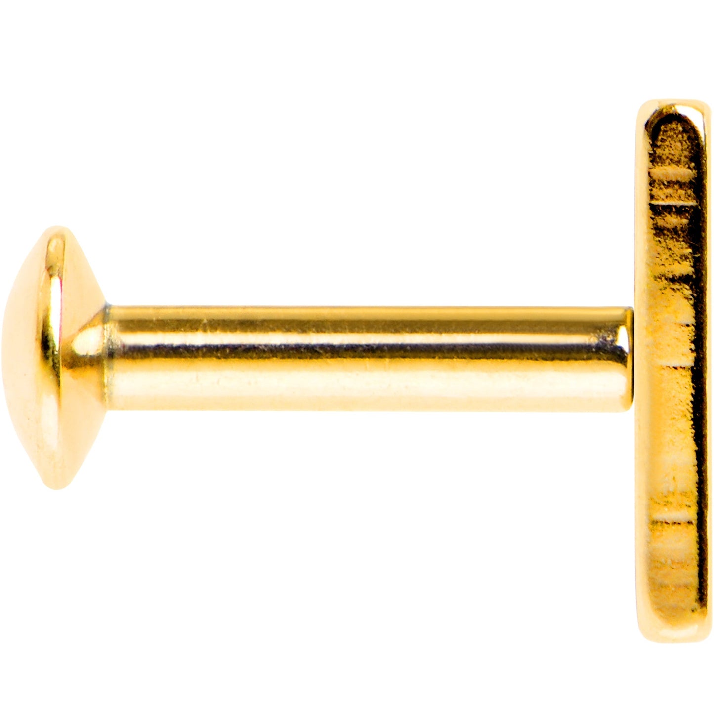 1/4 6mm Gold IP Rectangle Internal Thread Daith Cartilage Tragus