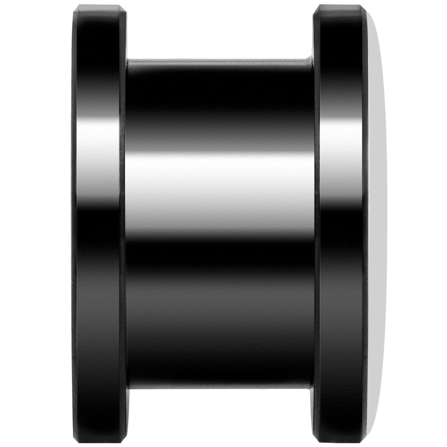 Katrina Sugar Skull with Rose Flower Black Anodized Screw Fit Plug Set 1/2