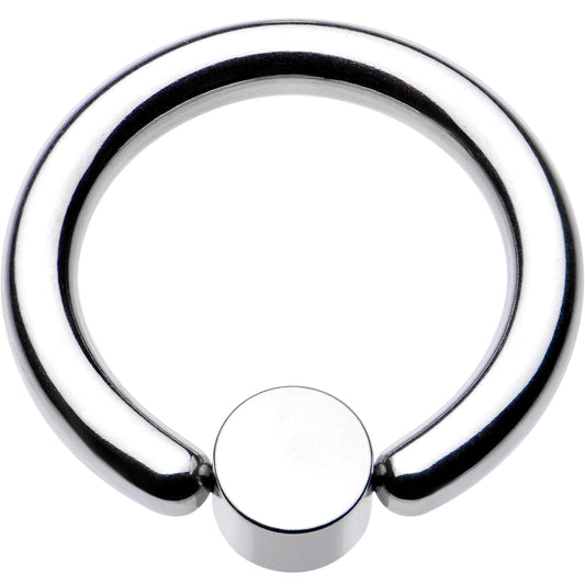 10G 1/2 Clear Gem 5mm Disc BCR Captive Ring