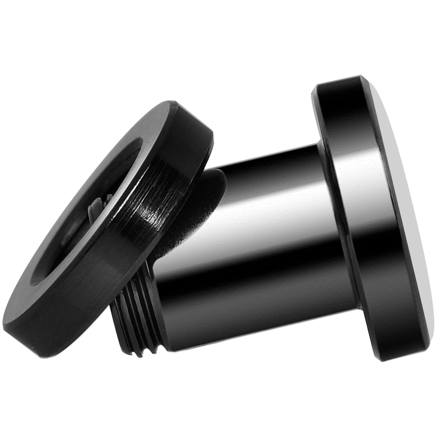 Man Woman Floral Silhouette Black Anodized Screw Fit Plug Set 2G