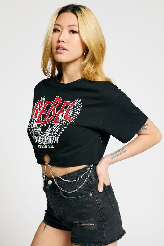Rock it Chained Fashion Crop Top
