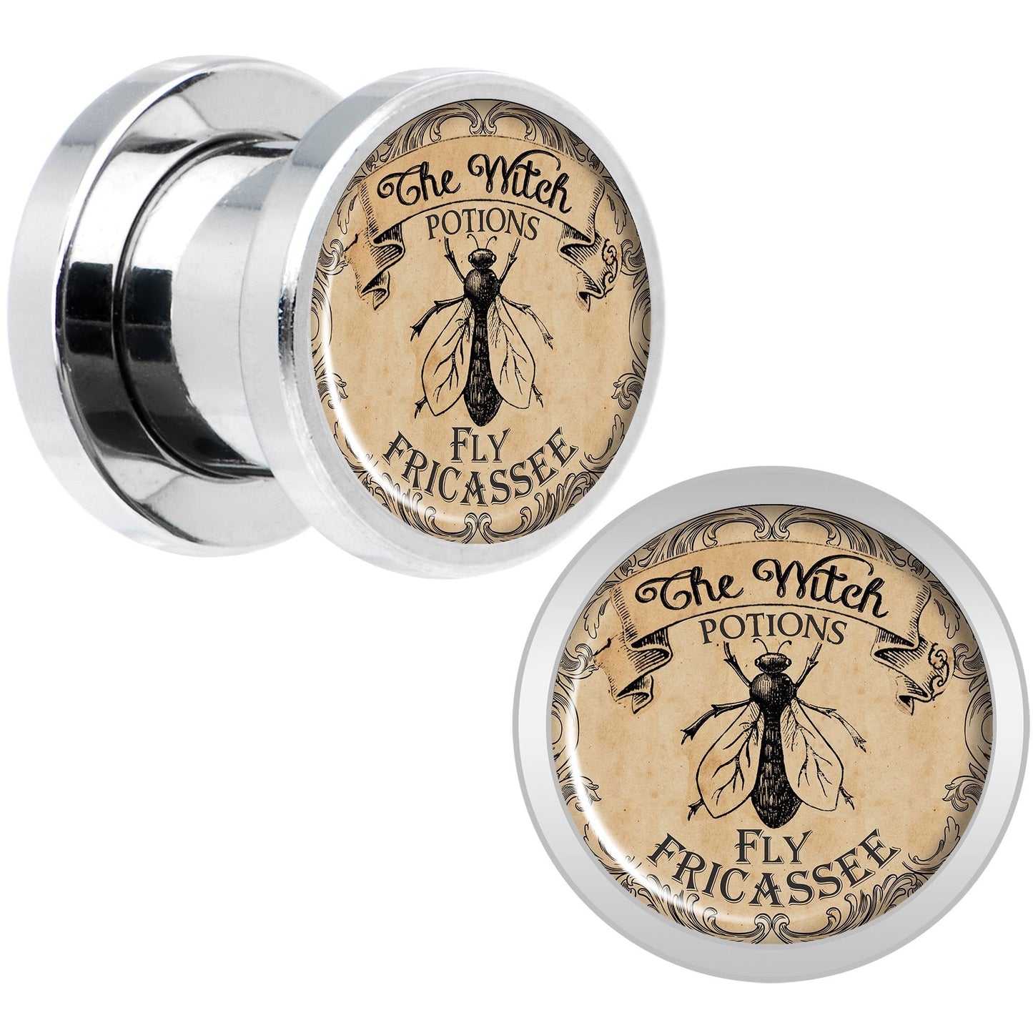 Witches Brew Fly Fricassee Halloween Plug Set  0G to 20mm