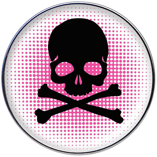 16G 1/4 Pink Black Skull Tragus Cartilage Earring