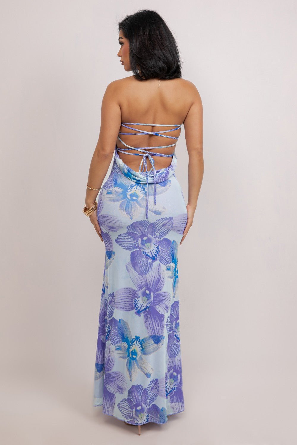Saint Isla Open Back Maxi Vacation Strapless Dress