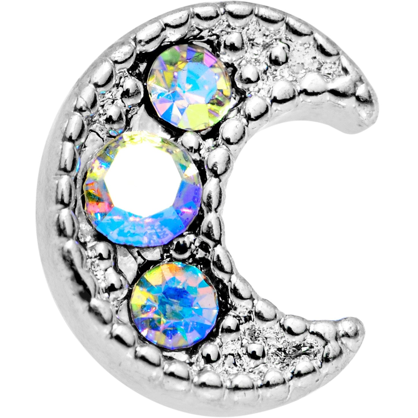 Auora Gem Crescent Moon Cartilage Tragus Earring