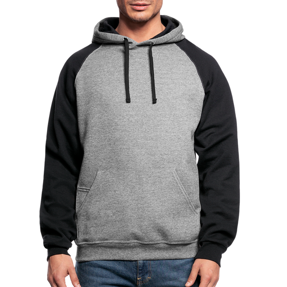 Colorblock Hoodie - heather gray/black