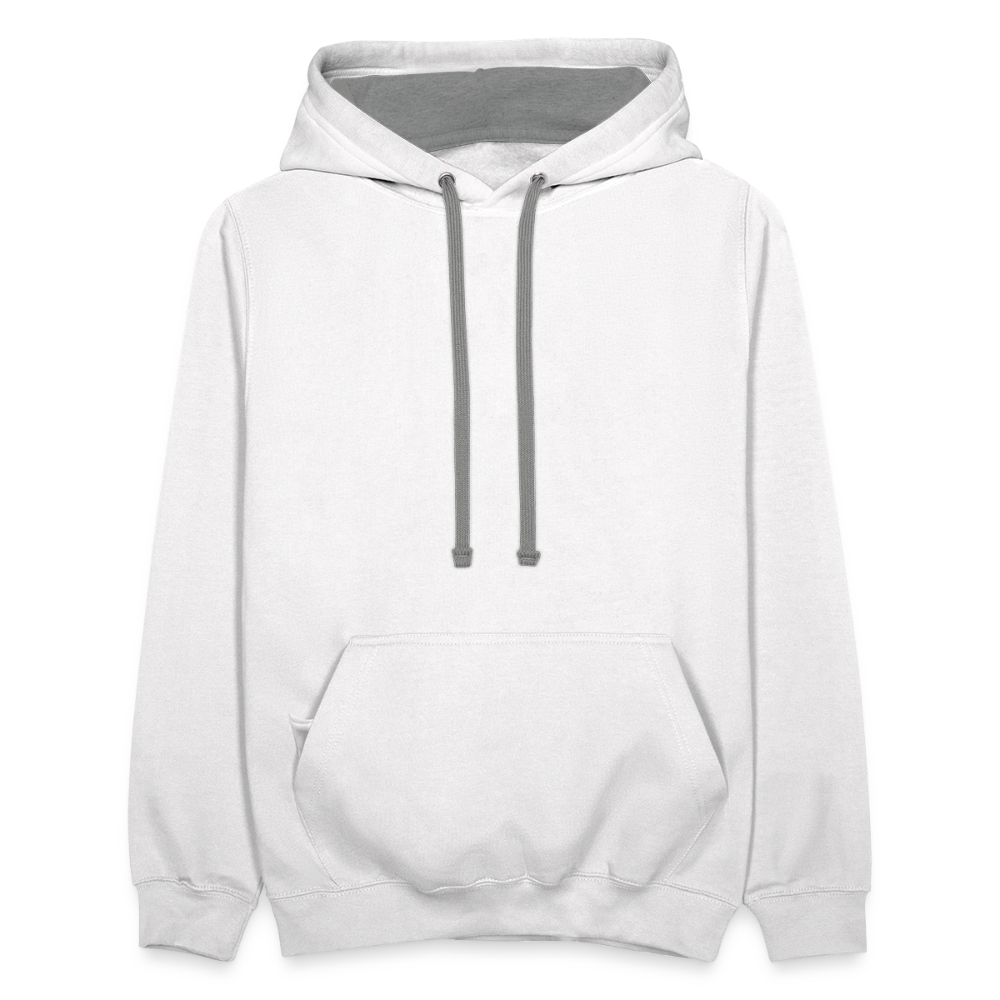 Contrast Hoodie - white/gray