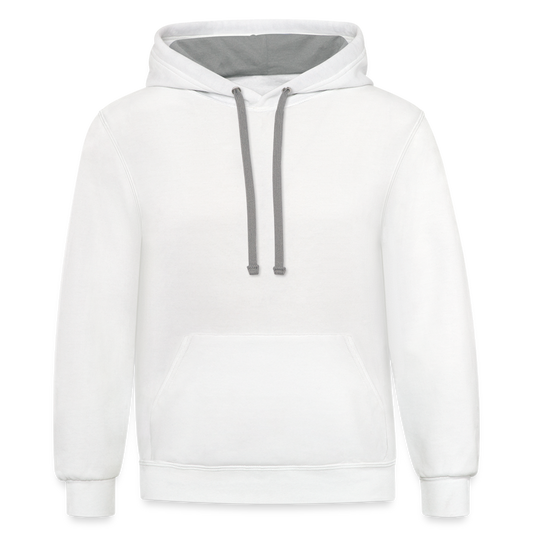 Contrast Hoodie - white/gray