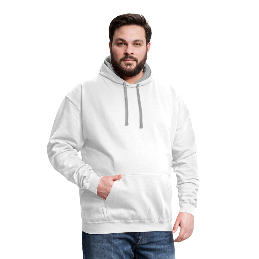 Contrast Hoodie - white/gray