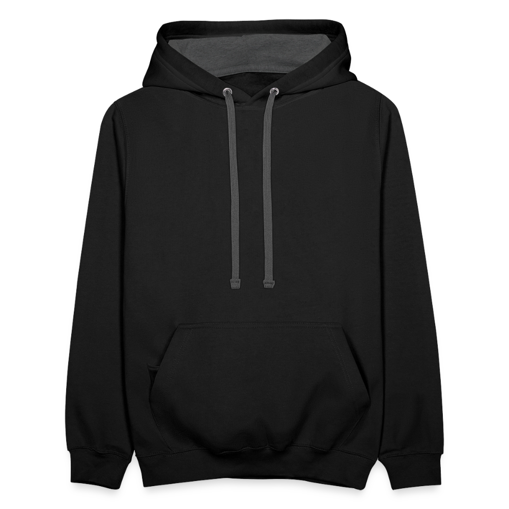 Contrast Hoodie - black/asphalt