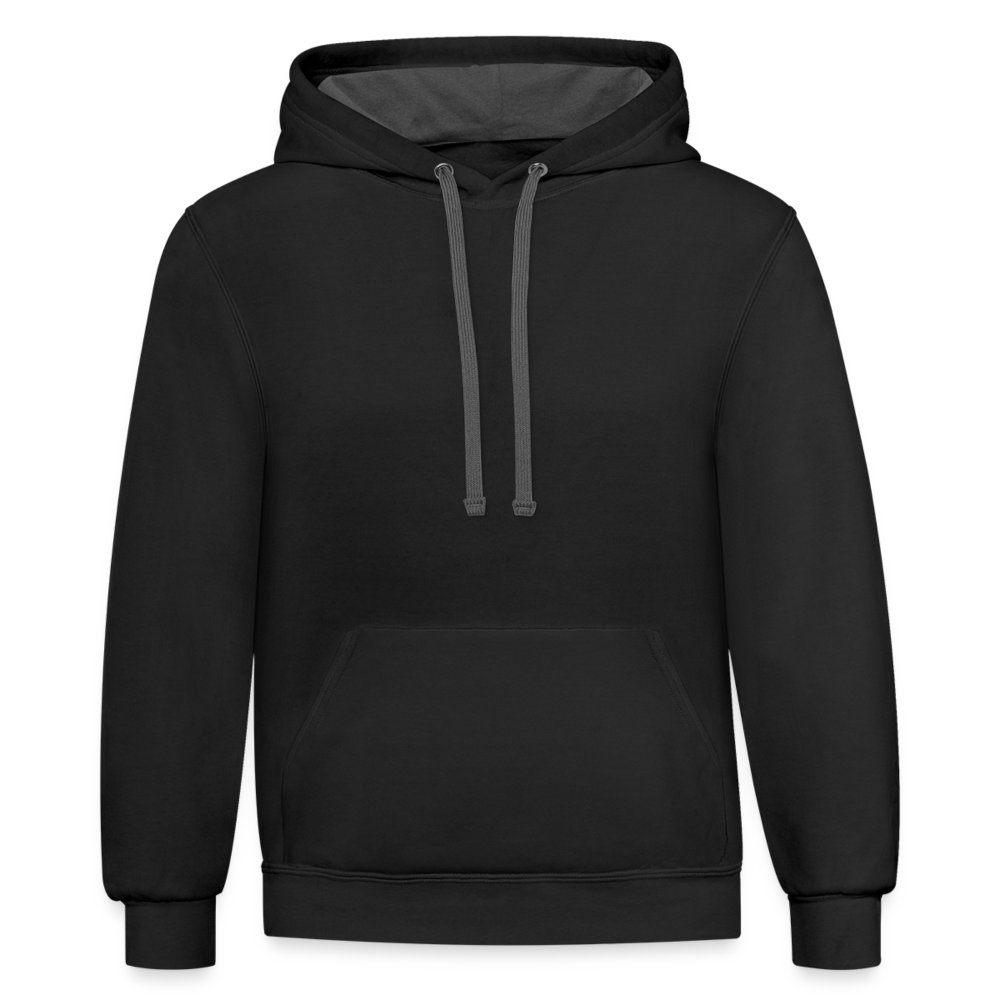 Contrast Hoodie - black/asphalt