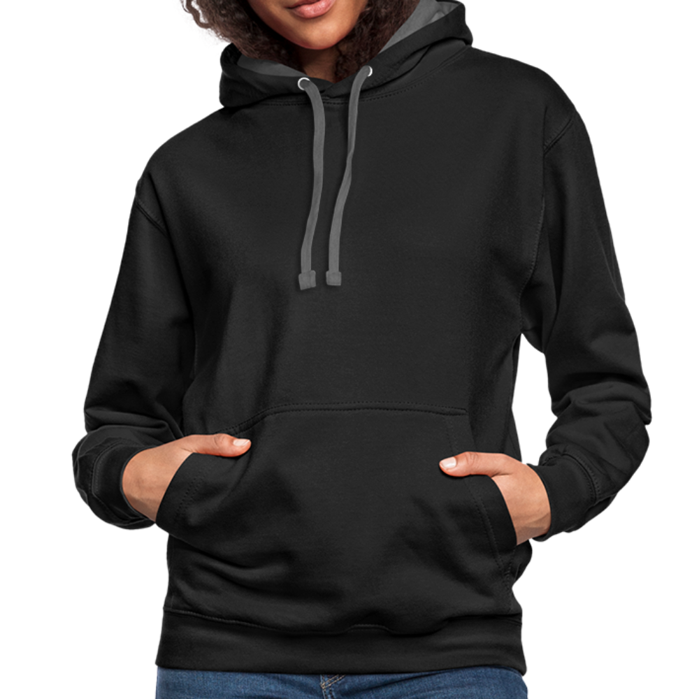 Contrast Hoodie - black/asphalt