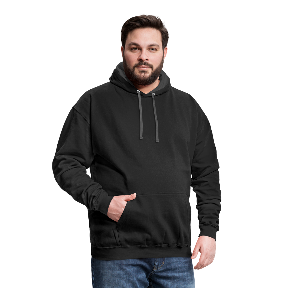 Contrast Hoodie - black/asphalt