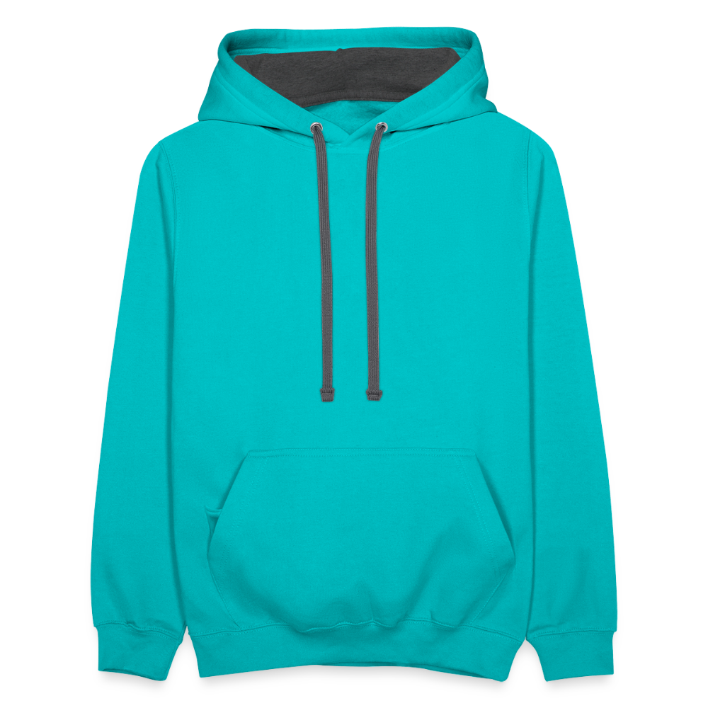 Contrast Hoodie - scuba blue/asphalt