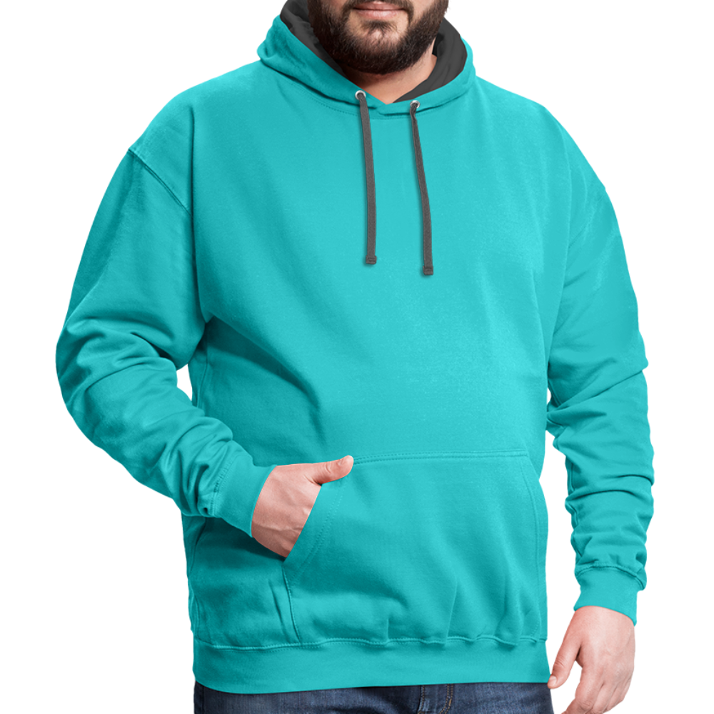 Contrast Hoodie - scuba blue/asphalt