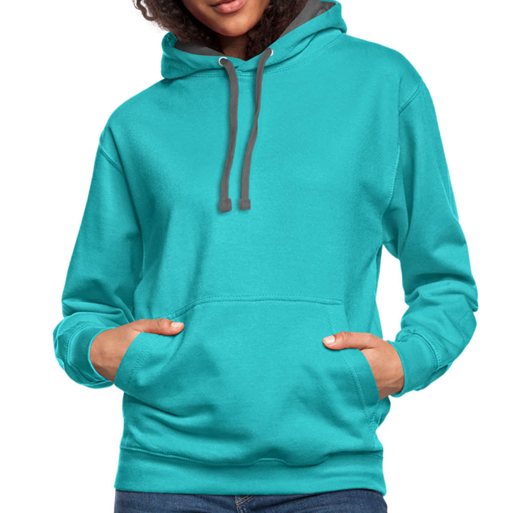 Contrast Hoodie - scuba blue/asphalt