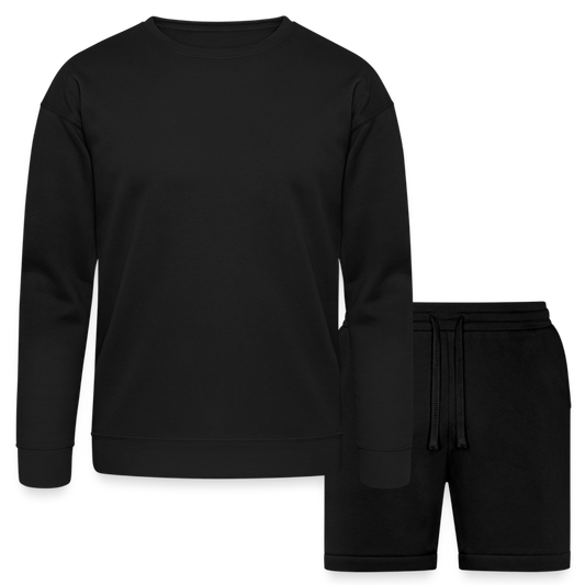 Bella + Canvas Unisex Sweatshirt & Short Set - black