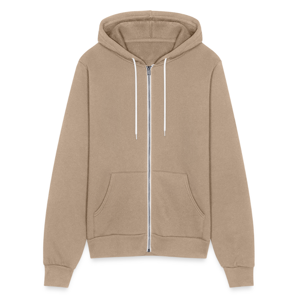 Bella + Canvas Unisex Full Zip Hoodie - tan