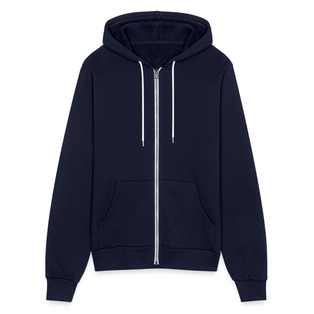 Bella + Canvas Unisex Full Zip Hoodie - navy