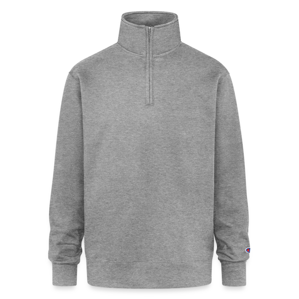 Champion Unisex 1/4 Zip Pullover Sweatshirt - heather gray