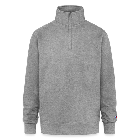 Champion Unisex 1/4 Zip Pullover Sweatshirt - heather gray