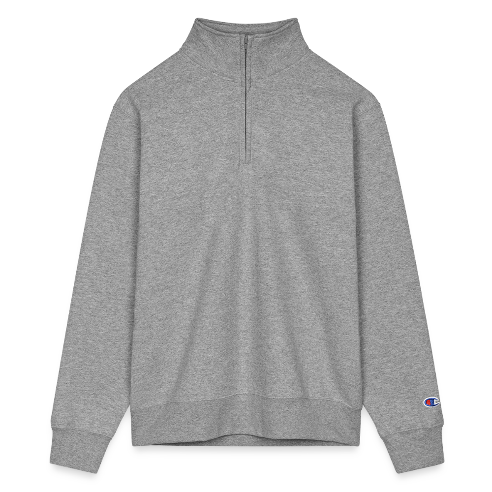 Champion Unisex 1/4 Zip Pullover Sweatshirt - heather gray