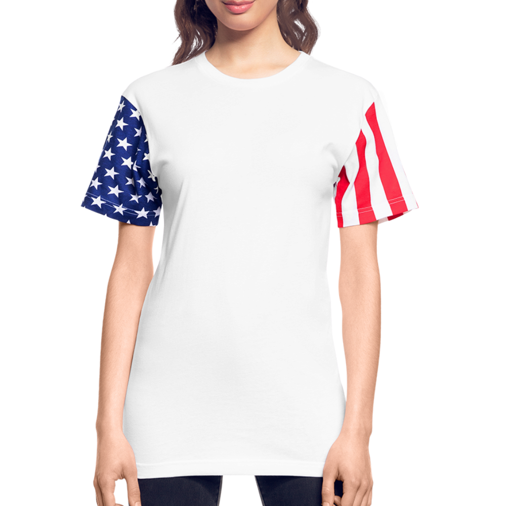 Adult Stars & Stripes T-Shirt | LAT Code Five™ 3976 - white