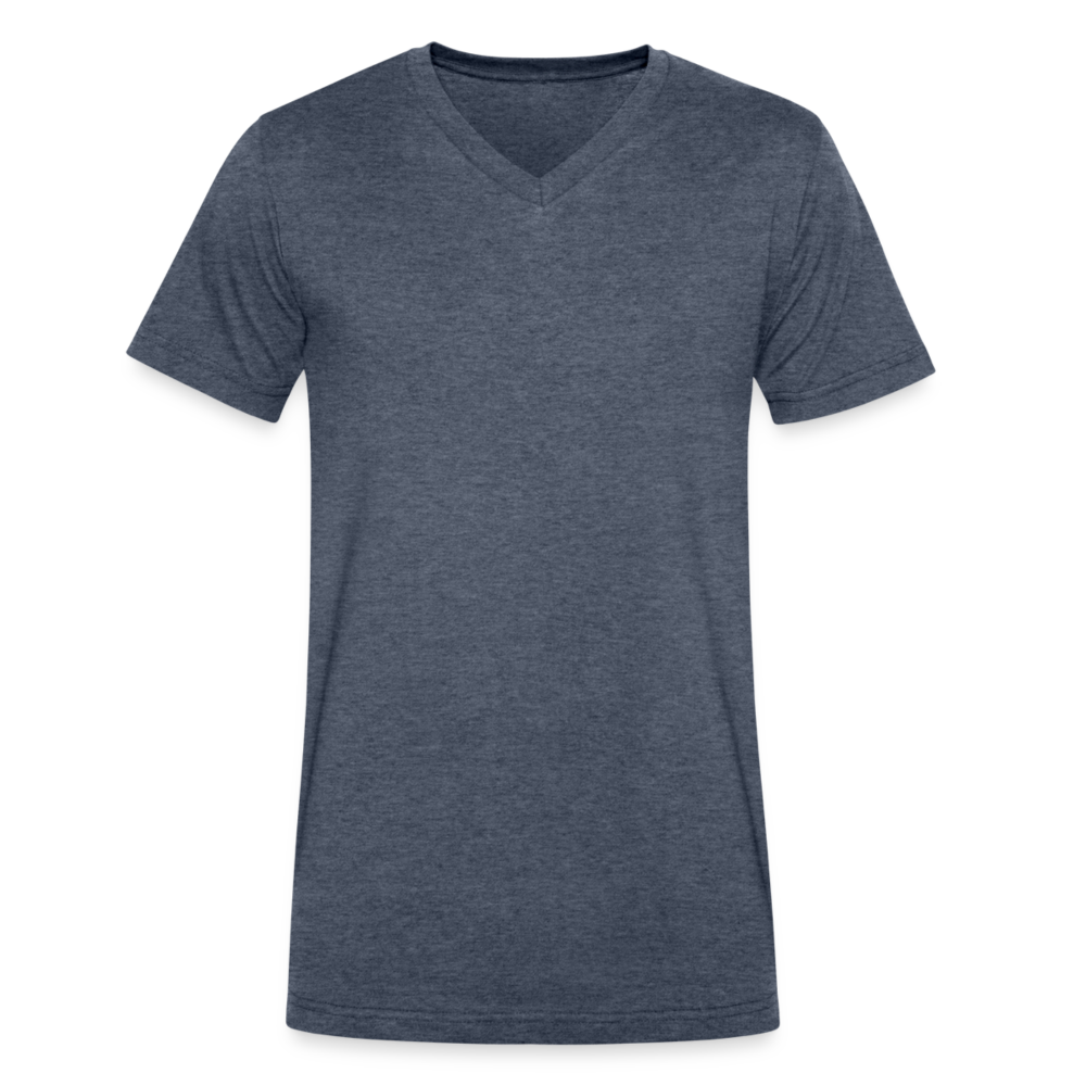 Men's V-Neck T-Shirt - heather navy