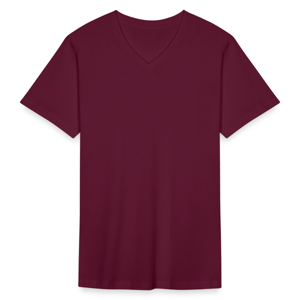 Men's V-Neck T-Shirt - maroon