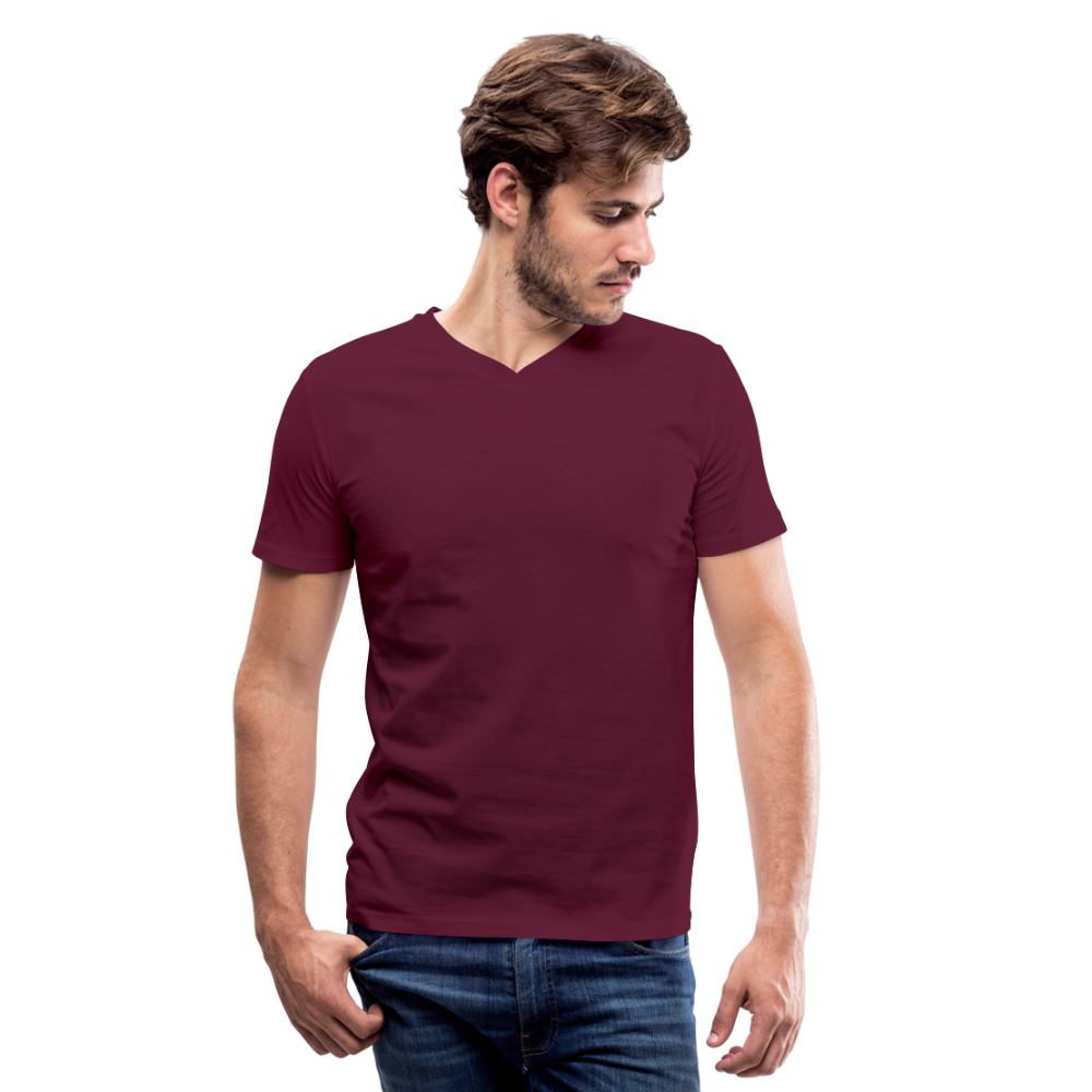 Men's V-Neck T-Shirt - maroon