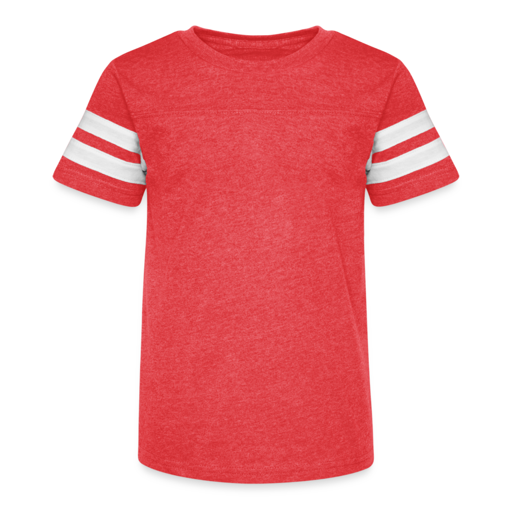 Kid's Football Tee - vintage red/white