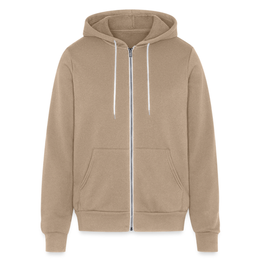 Bella + Canvas Unisex Full Zip Hoodie - tan