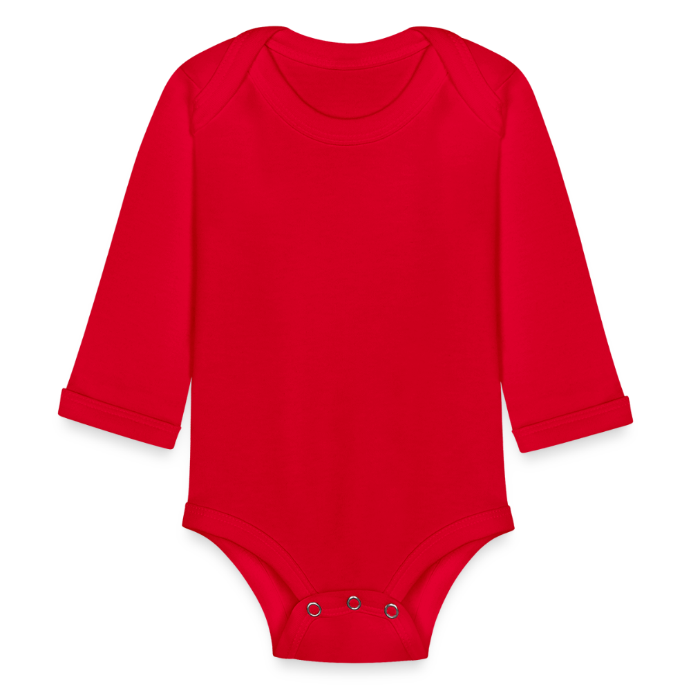 Organic Long Sleeve Baby Bodysuit - red