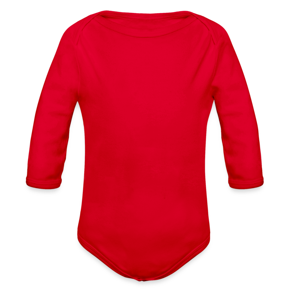 Organic Long Sleeve Baby Bodysuit - red